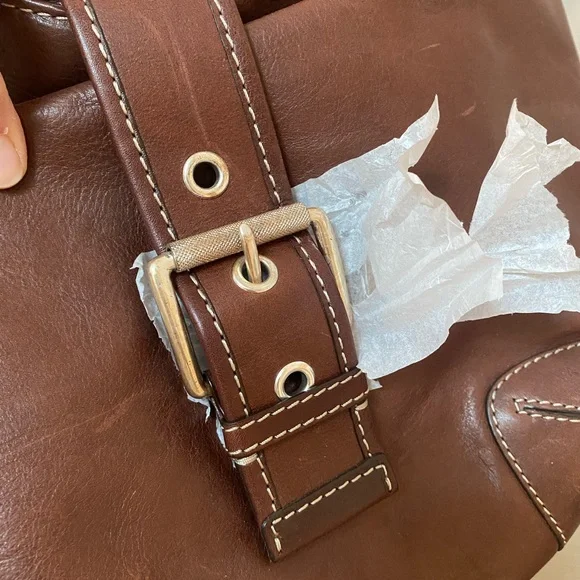 Michael Kors Vintage Hutton Large Hobo Bag in Chocolate Brown Leather NWT - Picture 9 of 9